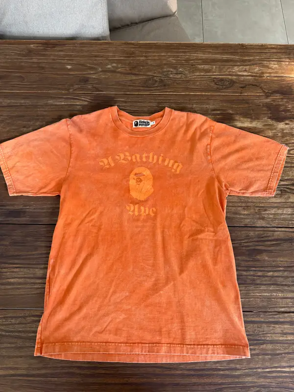 A Bathing Ape A bathing ape bape orange tshirt