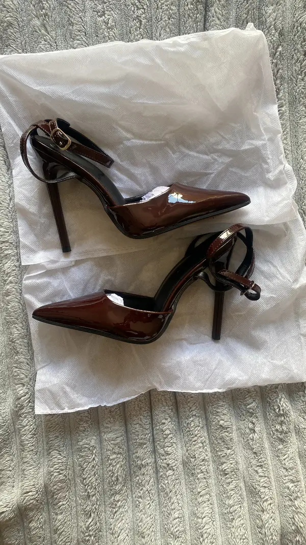 Women's Wine Red Fashion Pumps Burgundy High Heels Thin Heel