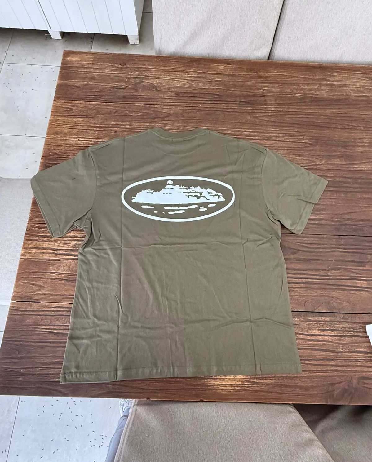 Corteiz Alcatraz army green tshirt
