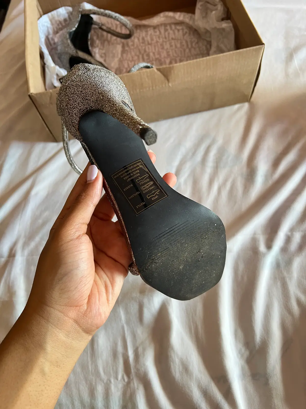 Authentic Steve Madden Raptor-C Silver Heels