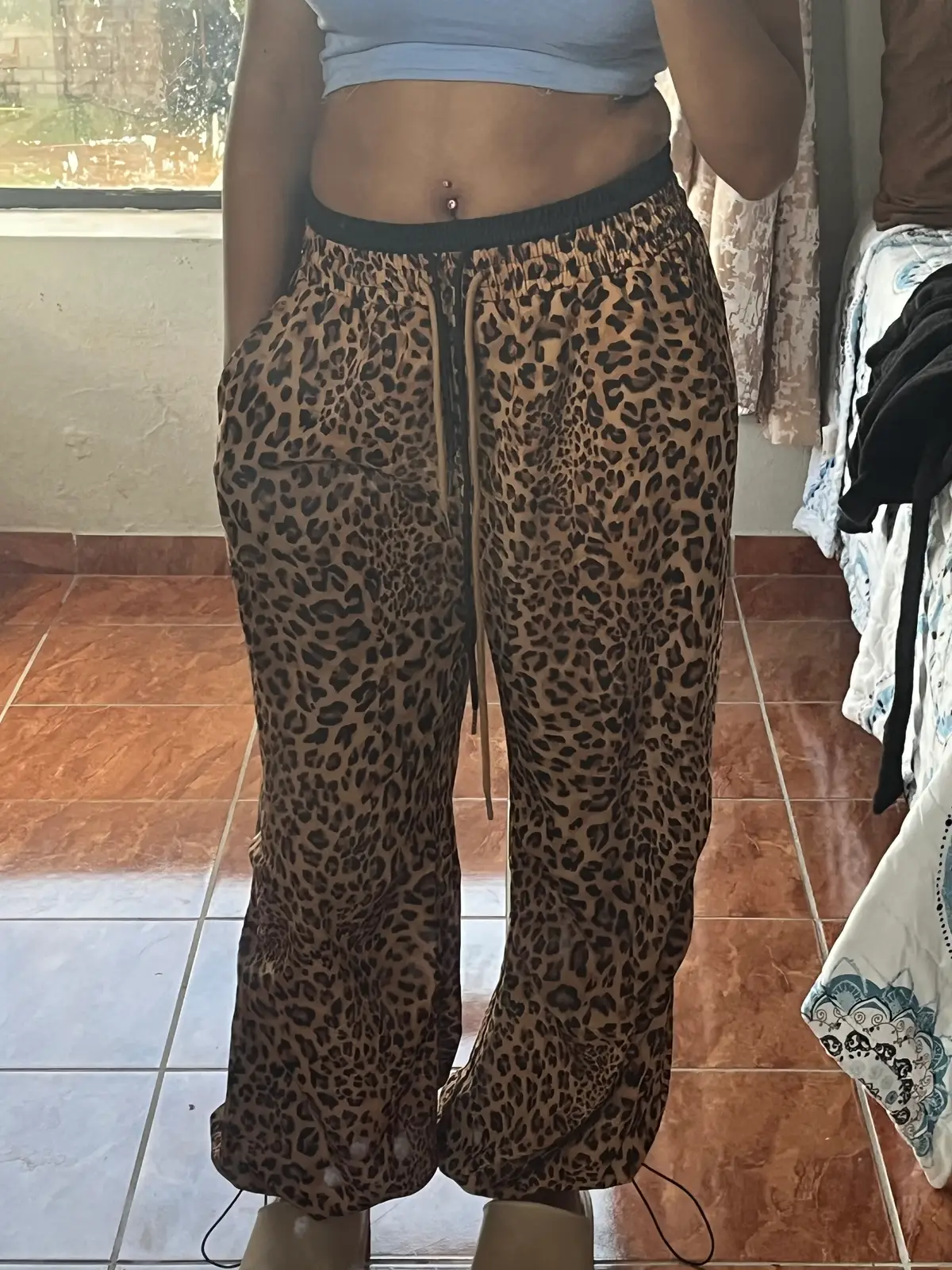 Leopard print pants