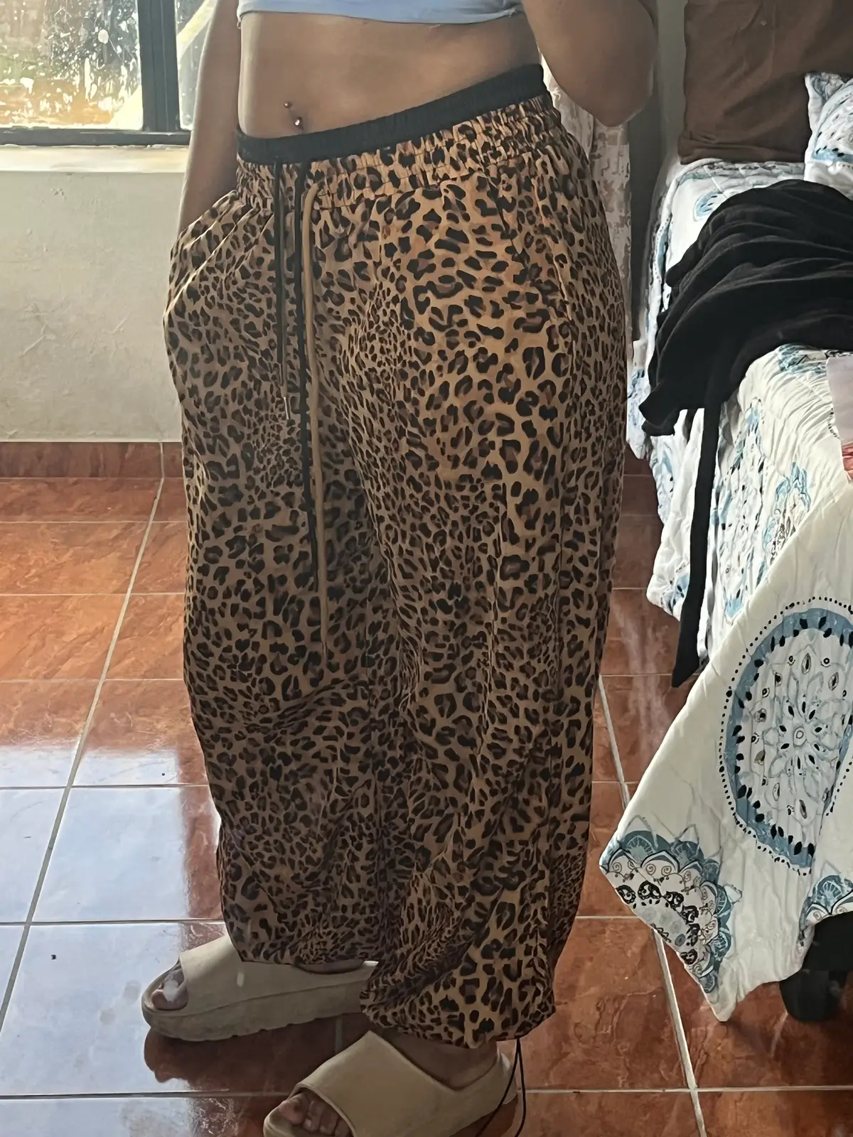 Leopard print pants