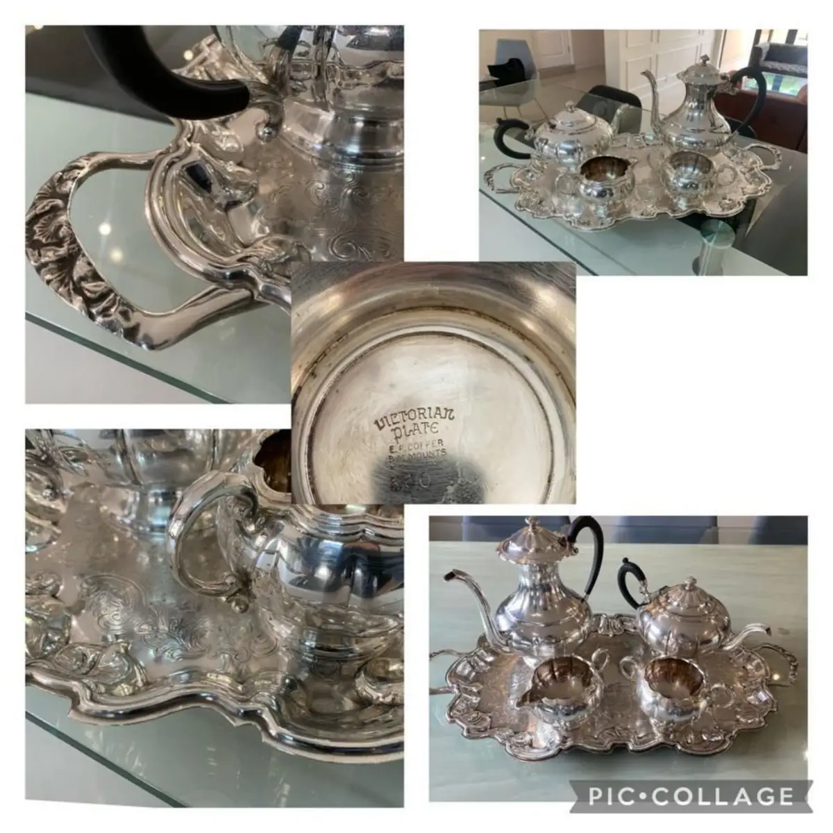 Other Tableware & Cutlery — Five piece victorian plated tea set.Made in Canada In the set is the following