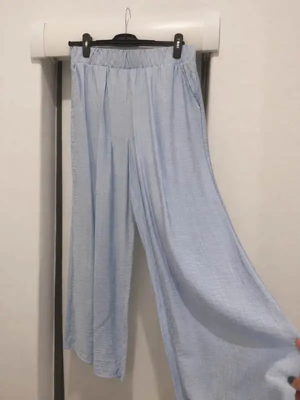 STARA Effortless wide-leg soft blue pants