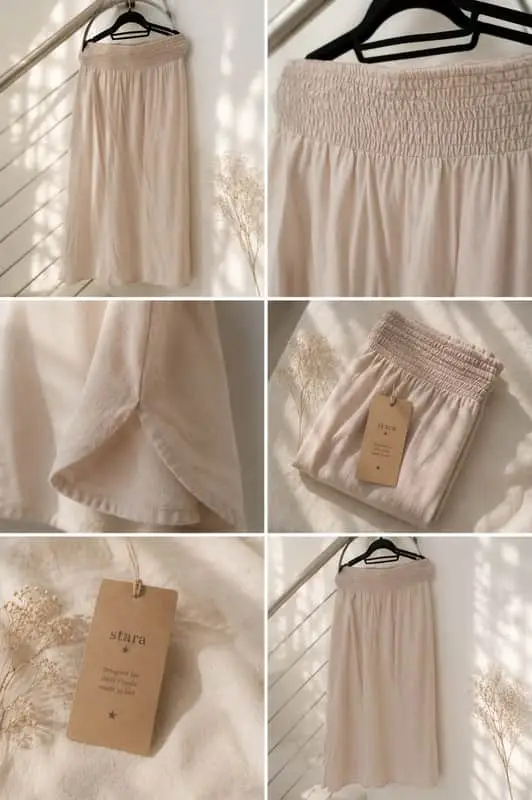 STARA STARA Classic Blush Rouched Maxi skirt