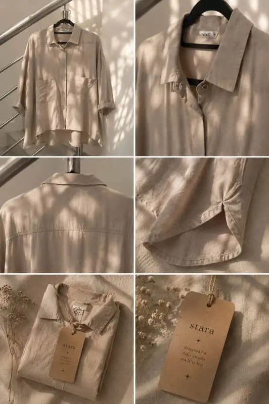 STARA STARA Beige Box Shirt