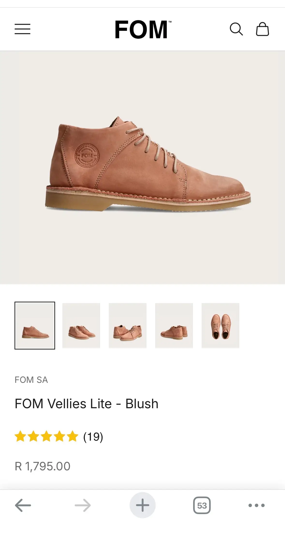 FOM special edition vellies