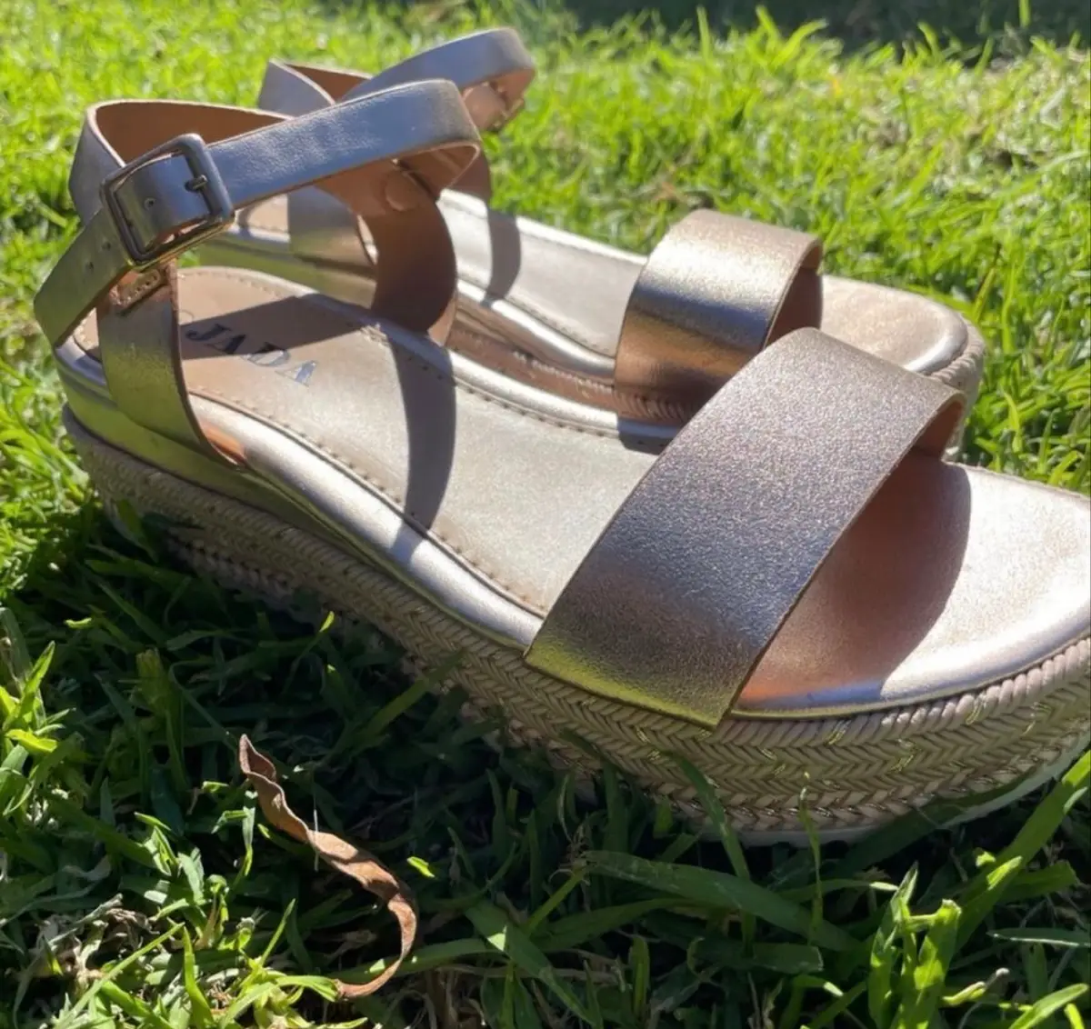 Other Rose Gold Sandals with woven soles