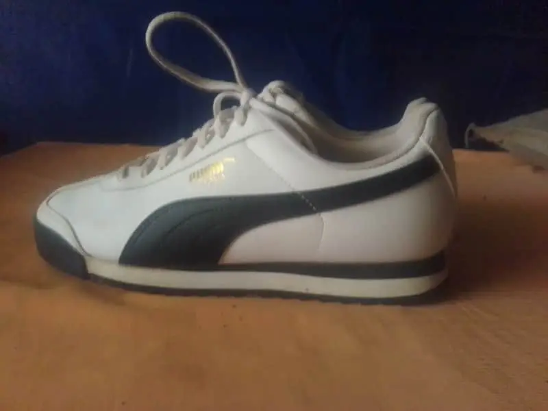 Pre-Owned Puma White & Black Casual Sneakers – Classic Low-Top Trainers