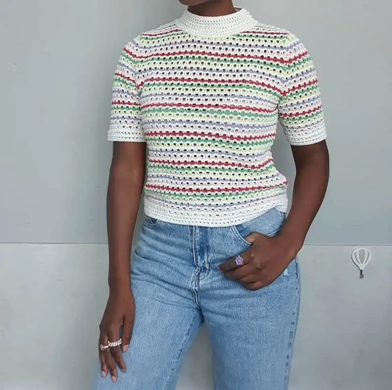 Zara Zara crochet knit top