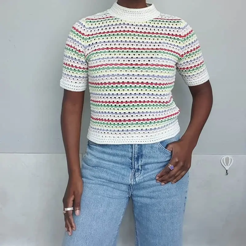 Zara crochet knit top