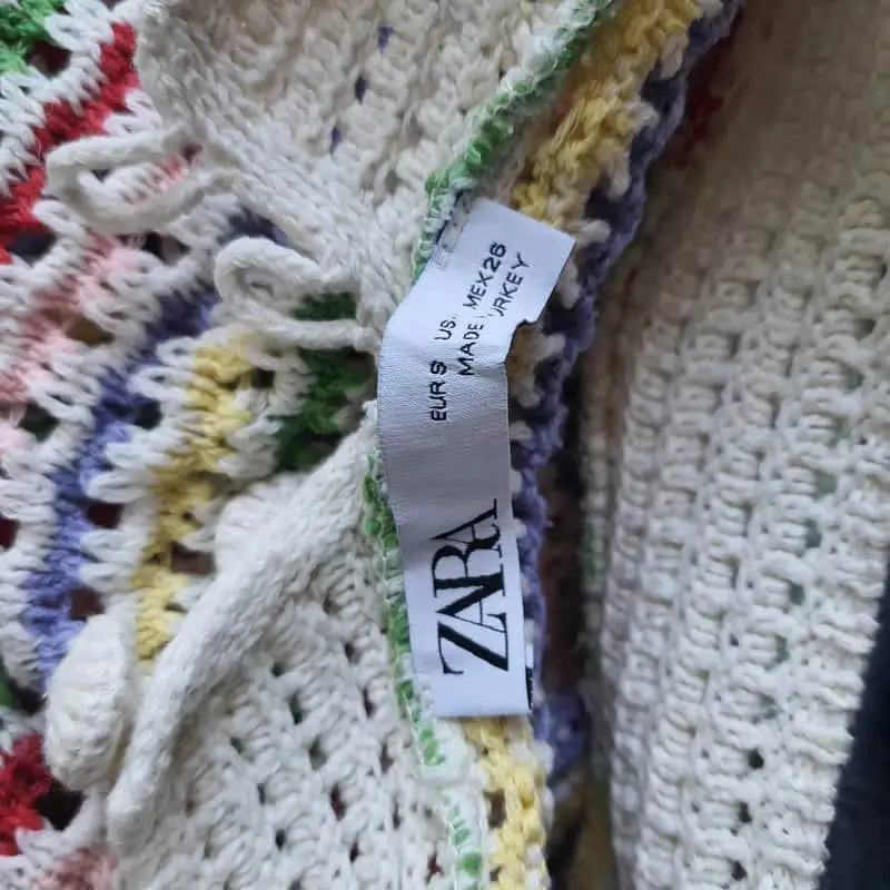 Zara crochet knit top