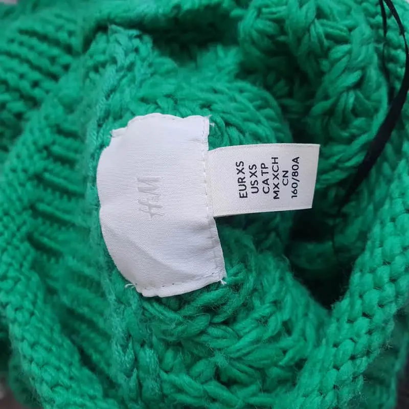 H&M green chuncky turtleneck