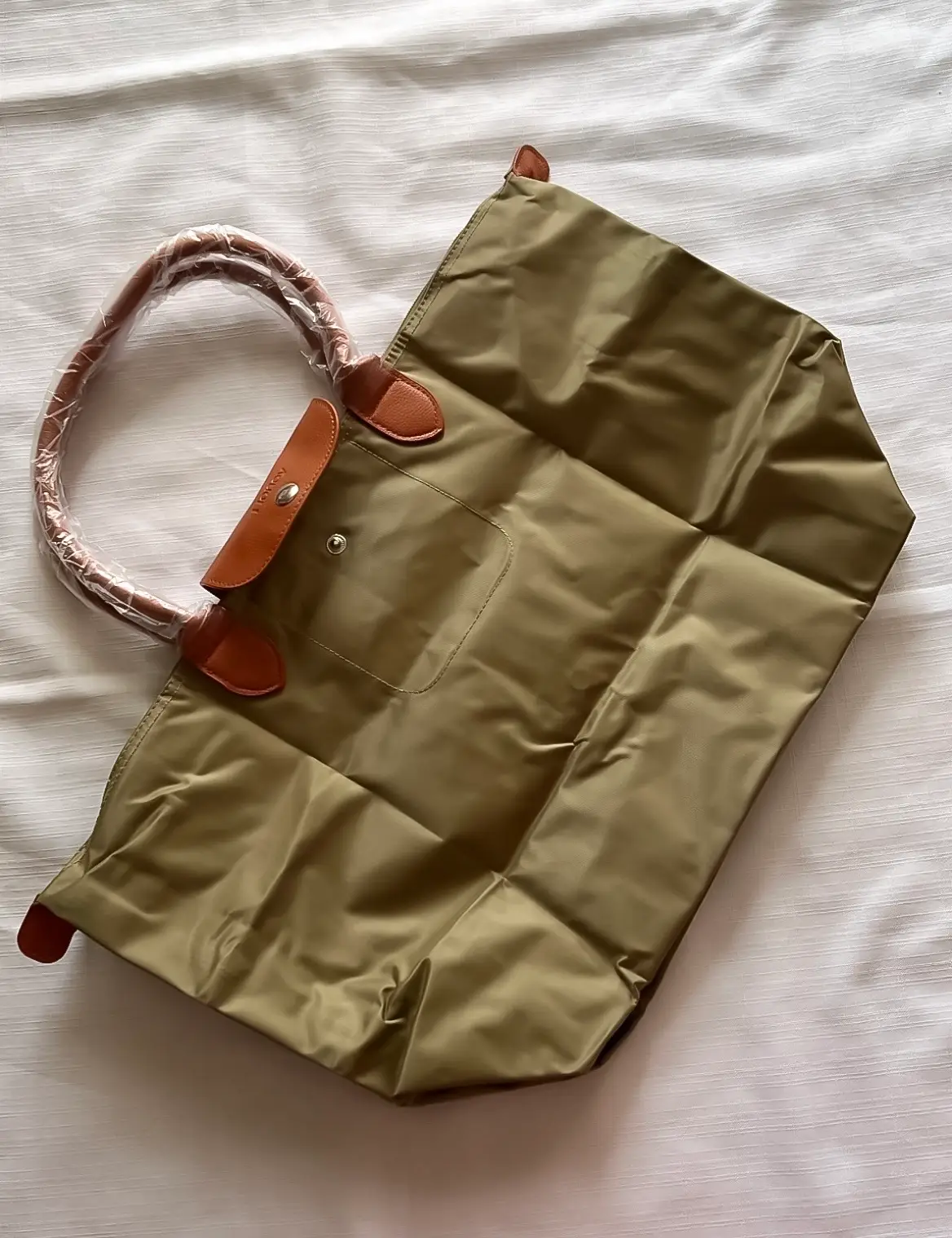 Olive Green Foldable Nylon Tote Bag🔥😻