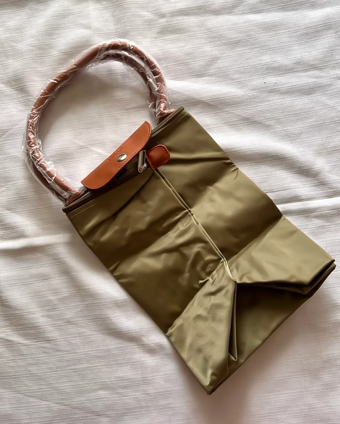Olive Green Foldable Nylon Tote Bag🔥😻