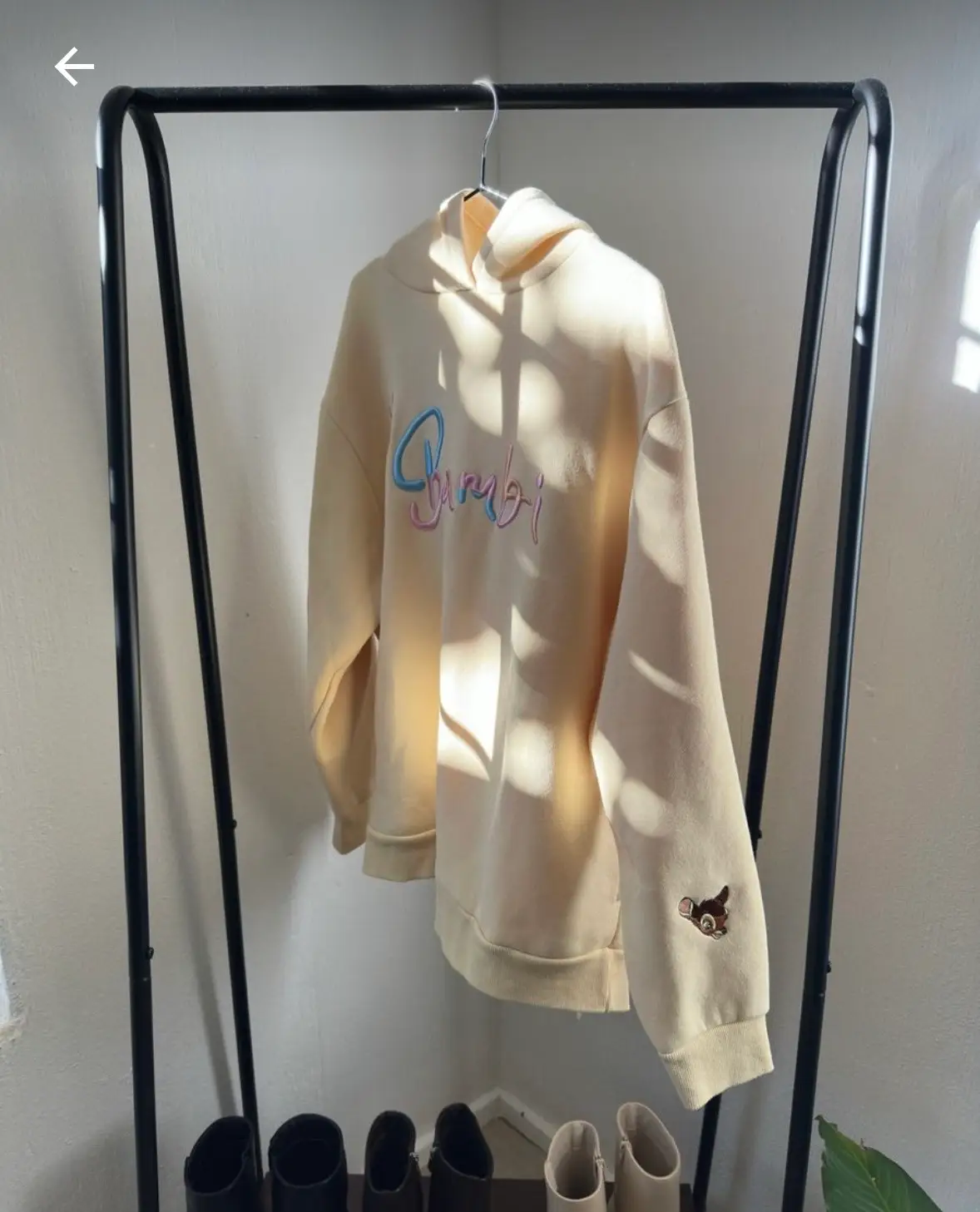 Cotton On Butter Yellow Bambi Graphic Disney Hoodie