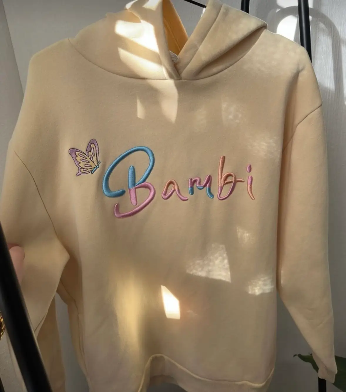 Butter Yellow Bambi Graphic Disney Hoodie