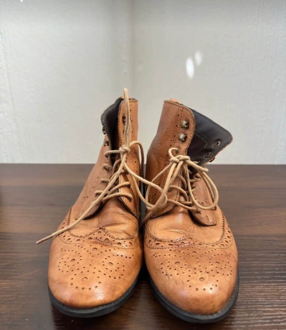 Vintage Genuine Leather Ankle Boots with beautiful details