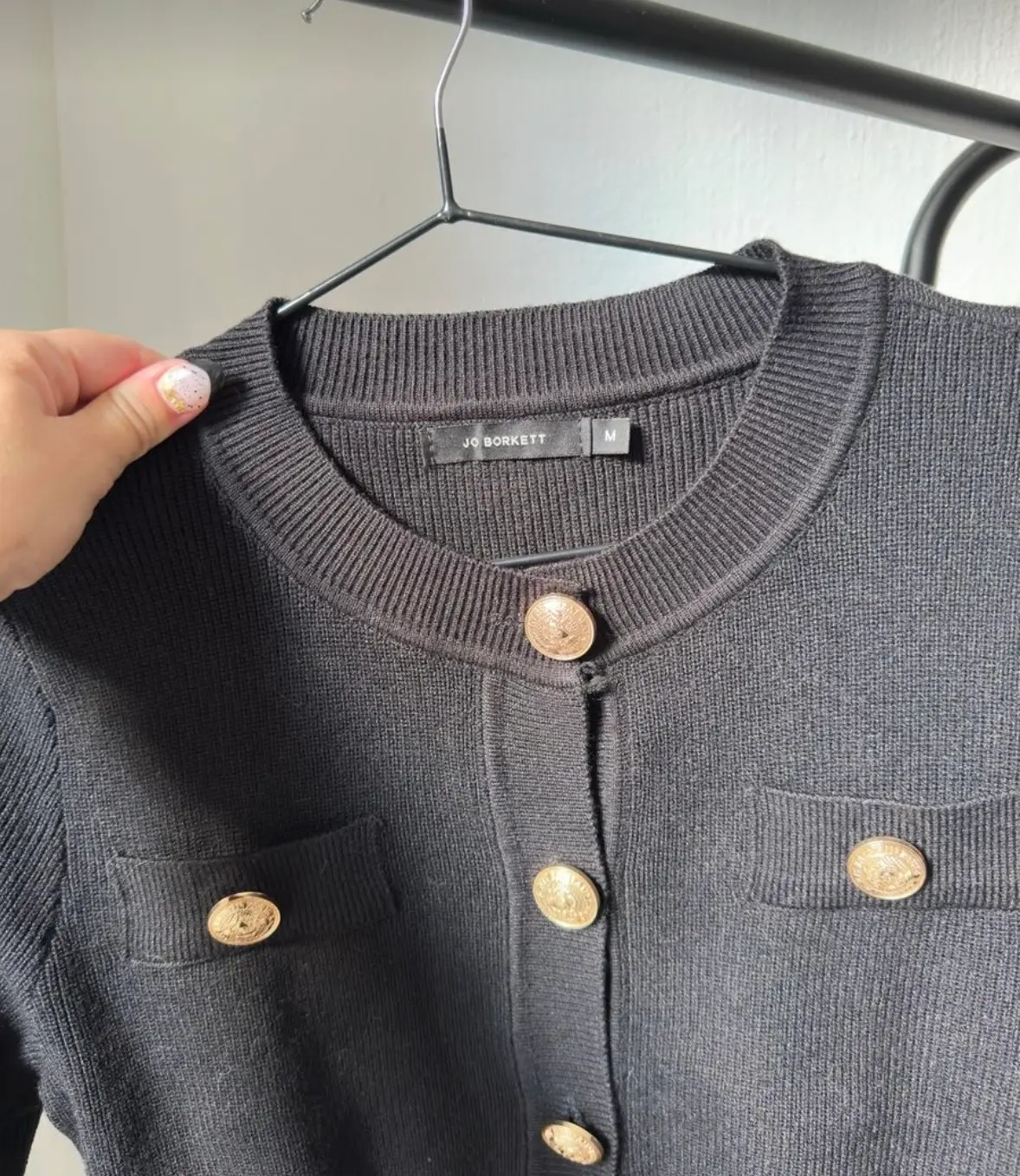 Black Jo Borkett Cardigan Knit