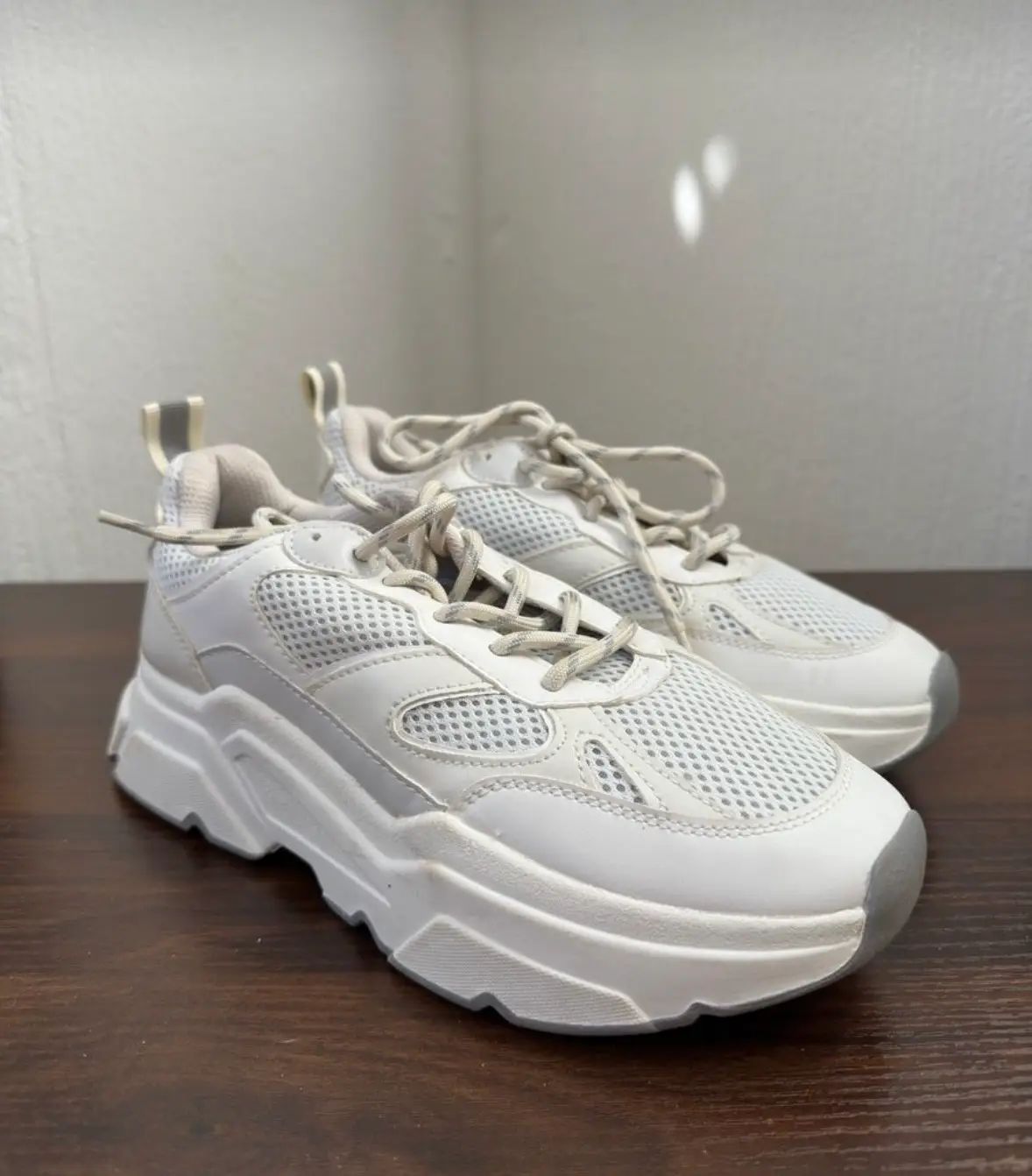 White & Grey chunky trainers