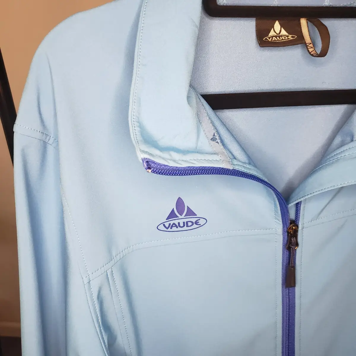 Vaude Light Blue Zip-Up Outdoor Jacket