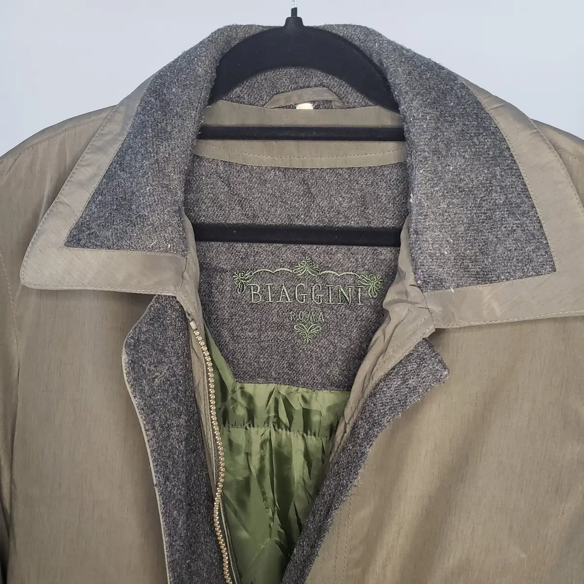 Biaggini Roma Olive Green Mid-Length Coat