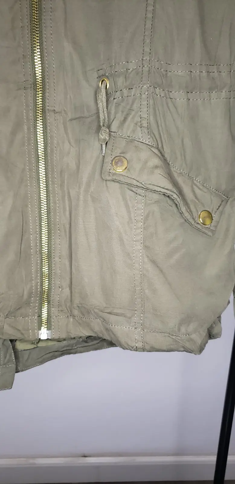 L.O.G.G. Olive Green Utility Jacket with Borg Collar