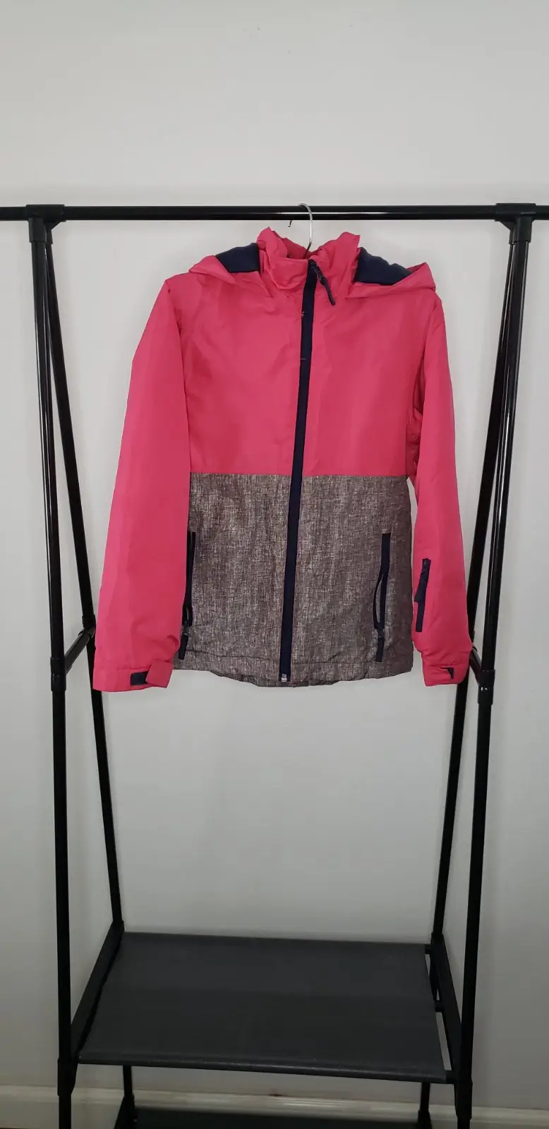 Active Touch Kids Active Touch Kids Pink and Grey Hooded Ski Jacket