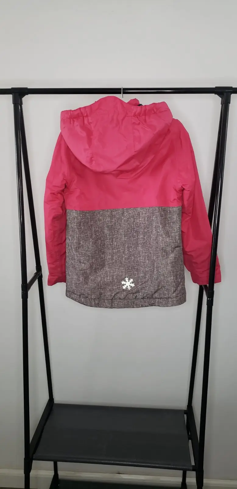 Active Touch Kids Pink and Grey Hooded Ski Jacket