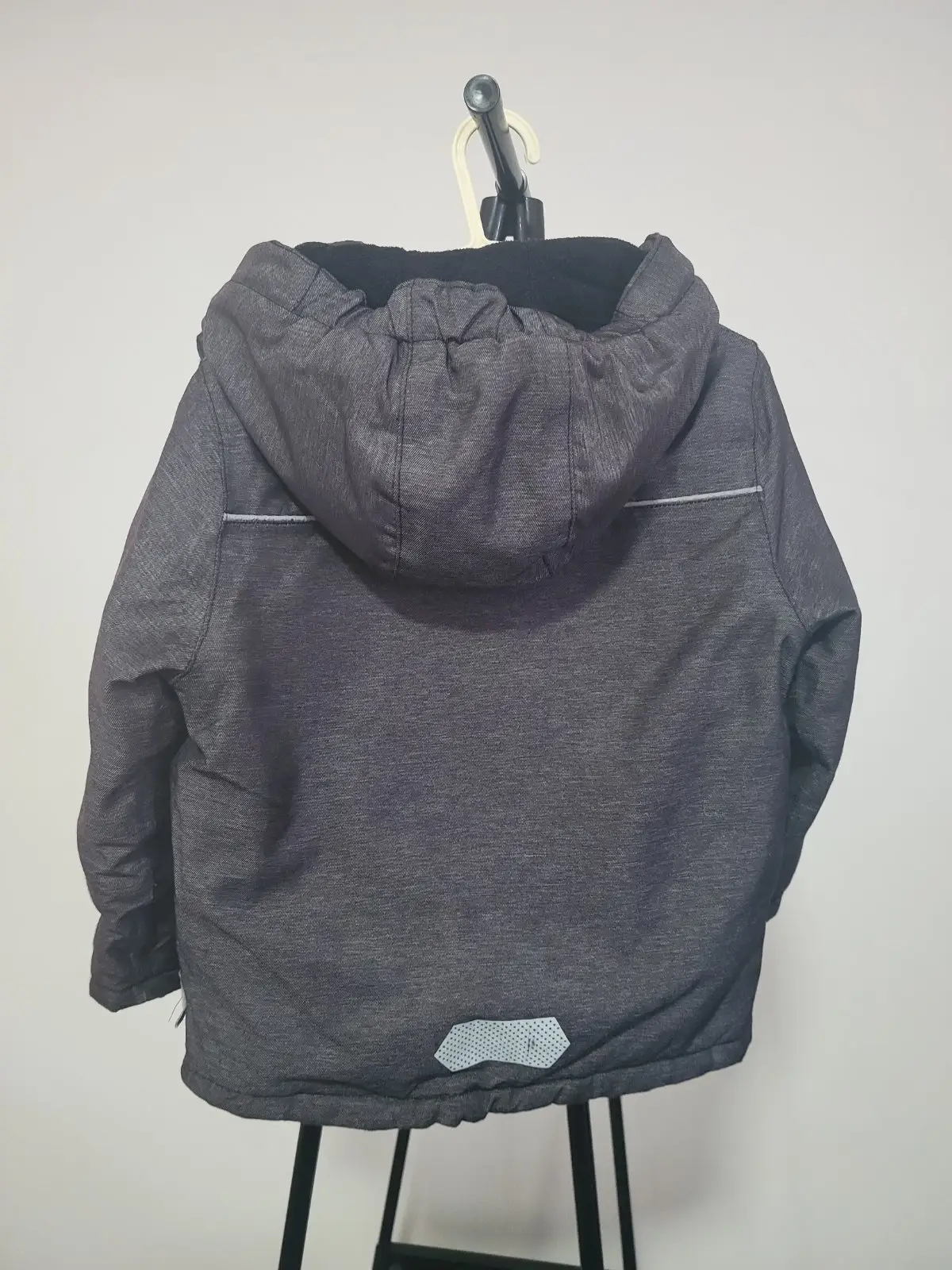 Athletic Area Hooded Winter Jacket Grey and Mustard