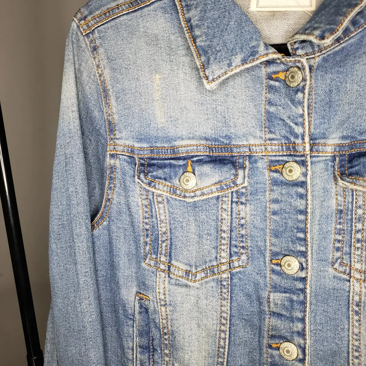 Pimkie Light Wash Distressed Denim Jacket