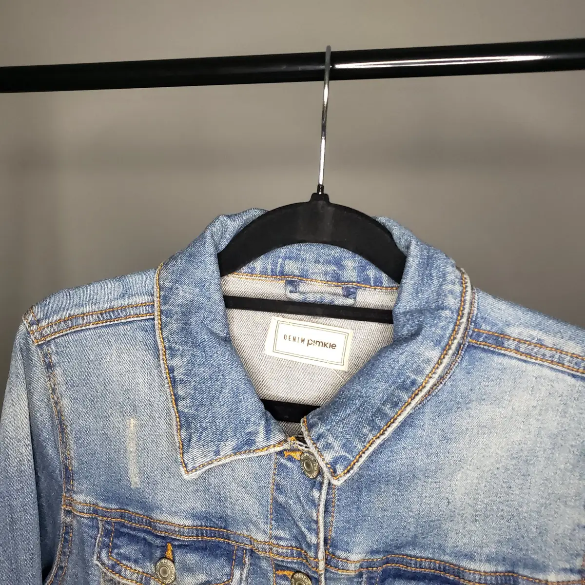 Pimkie Light Wash Distressed Denim Jacket