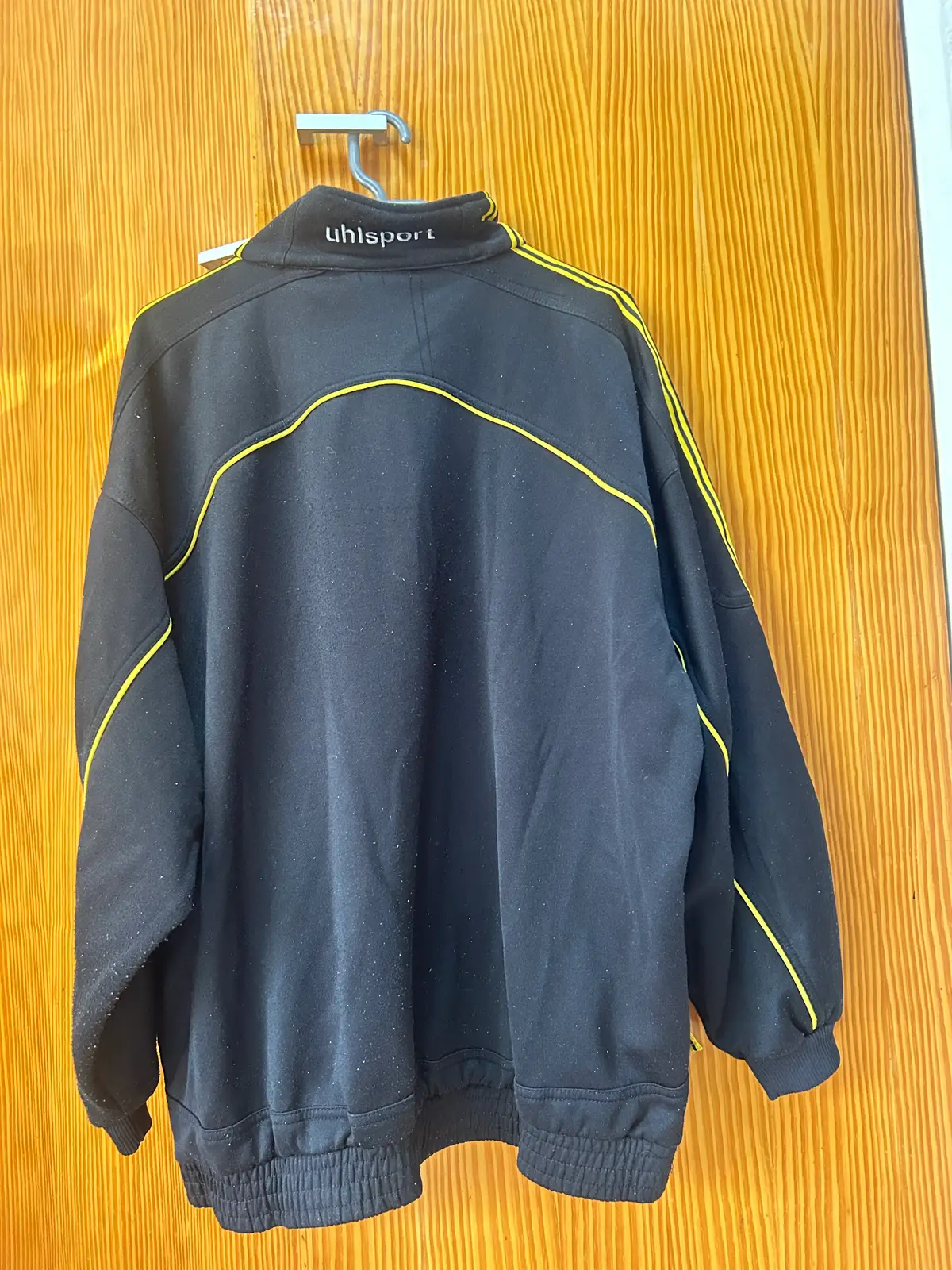 Vintage football track top - Black and yellow Uhlsport Vitesse football top