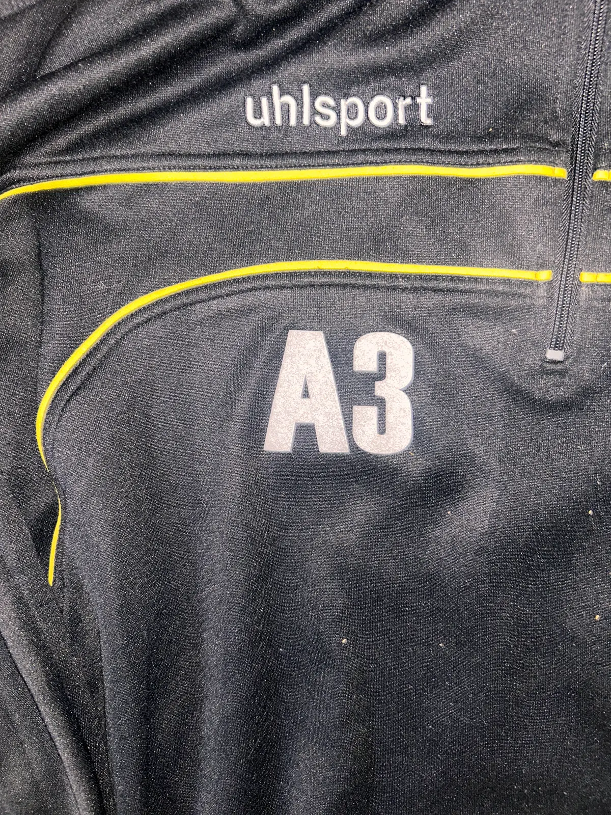 Vintage football track top - Black and yellow Uhlsport Vitesse football top