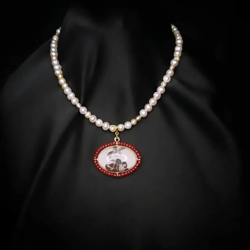 Other Bespoke Repurposed Vintage Freshwater Pearl Necklace