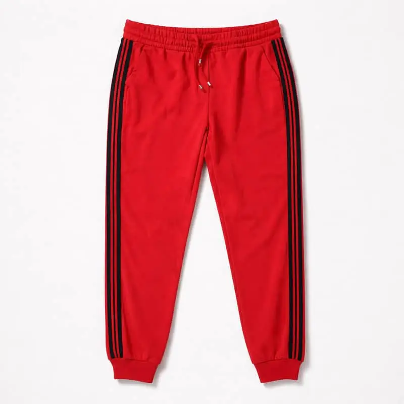 Women’s Red Sporty Joggers with Side Stripes - Size 14