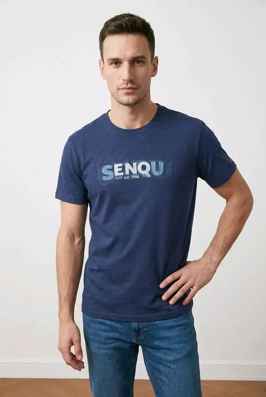 Senqu Men's Senqu Graphic Tee - Navy Heather (Size XL)