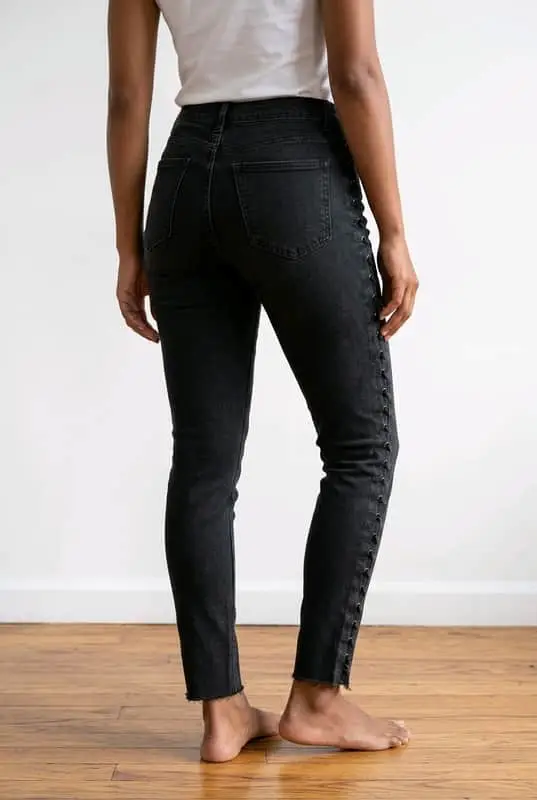 The Fix Black Lace-Up Skinny Jeans - Size 12