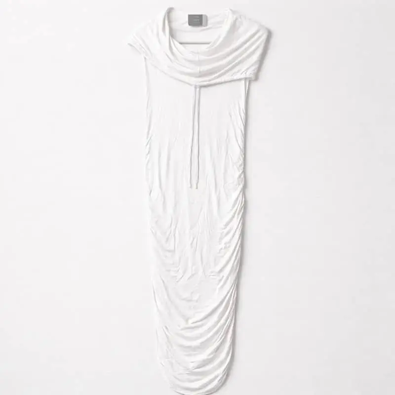 Michelle Ludek Designer Draped Maxi Dress - White (Medium)