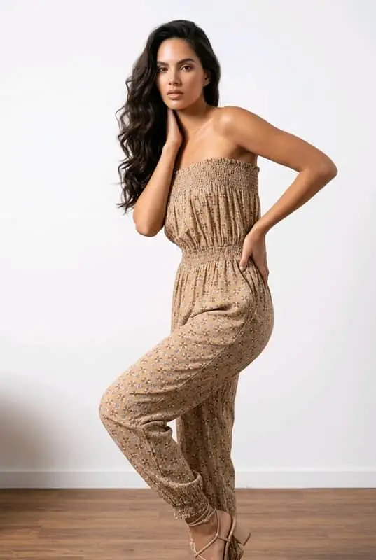 Ginger Mary Boobtube Jumpsuit – Floral Print (Size 38)