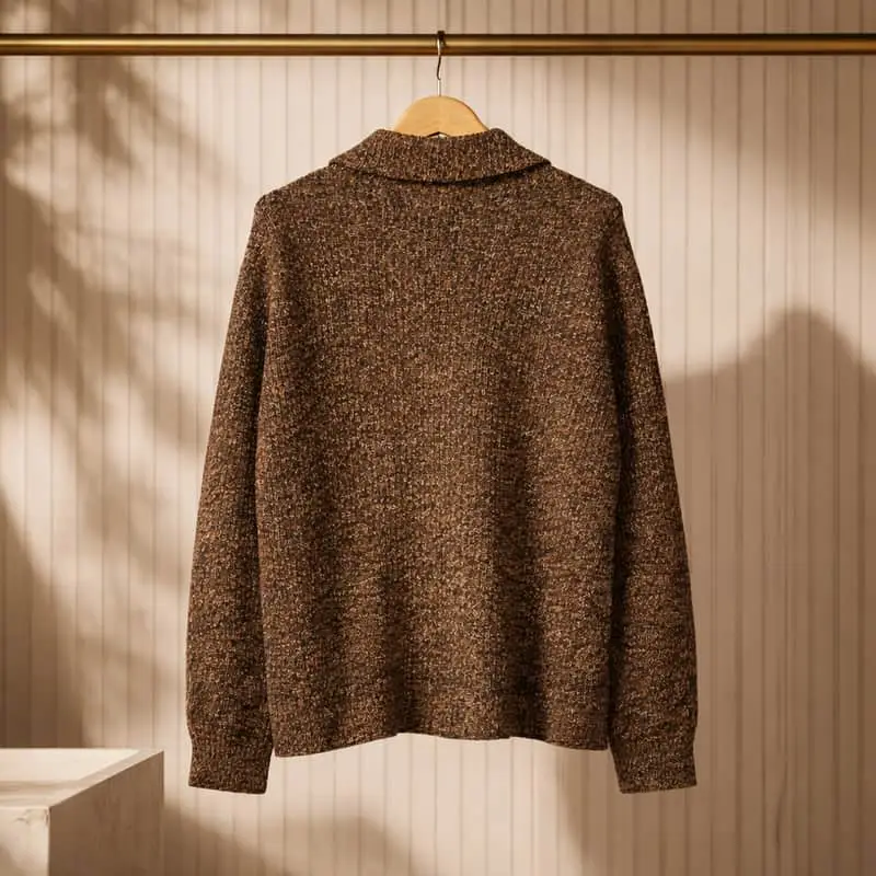 Men’s Markham knit polo neck jersey / turtleneck sweater in size Large.