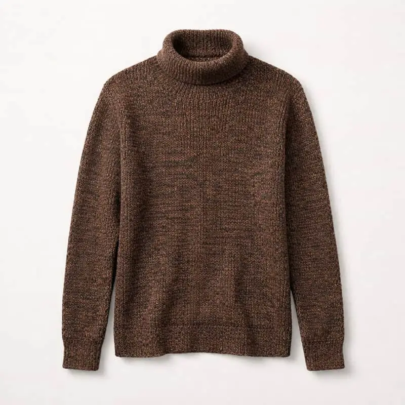 Men’s Markham knit polo neck jersey / turtleneck sweater in size Large.