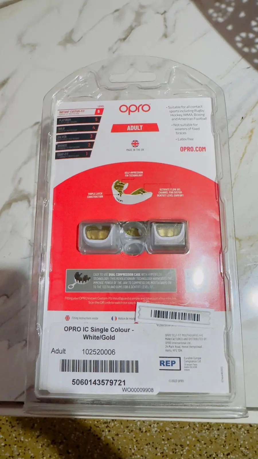 OPRO Instant Custom-Fit Adult Mouthguard