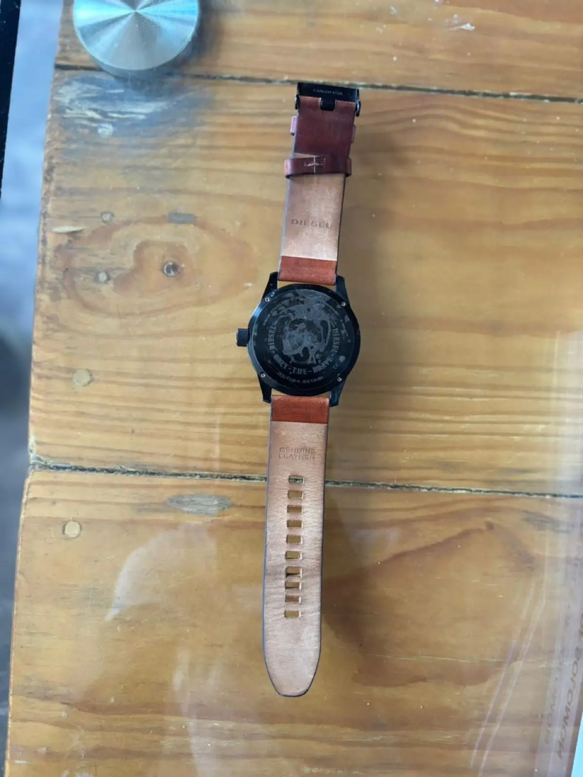 Diesel Rasp Black Dial Brown Leather Watch