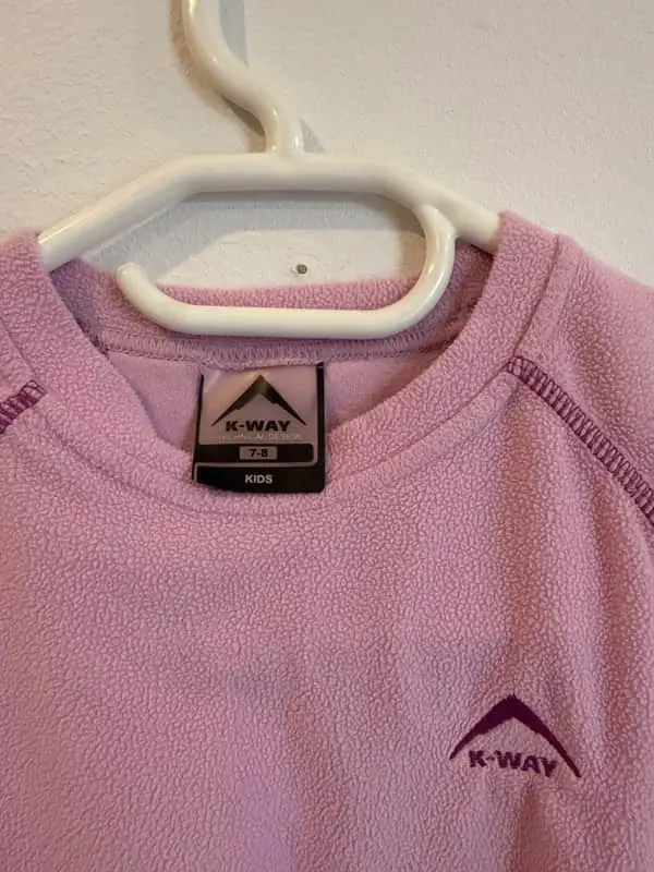 K-Way Kids Pink Fleece Long Sleeve Top
