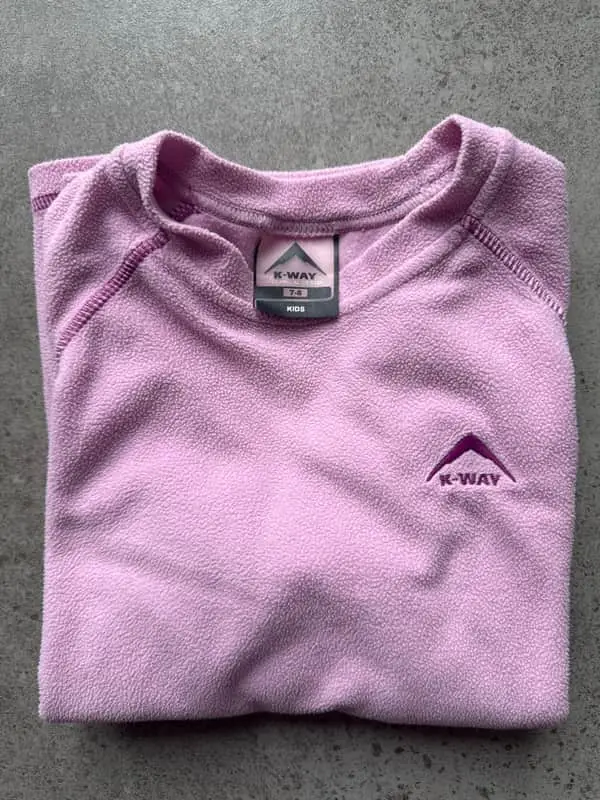 K-Way Kids Pink Fleece Long Sleeve Top