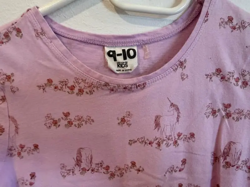 Kids Purple Unicorn Print Short Sleeve Dress