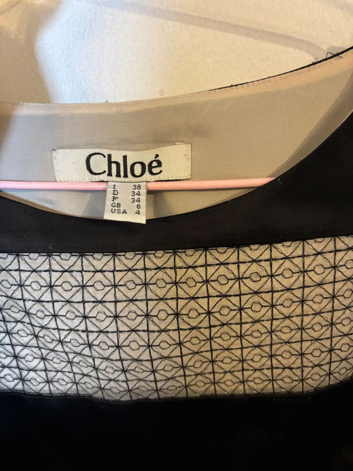 Chloé Striped Short Sleeve Mini Dress