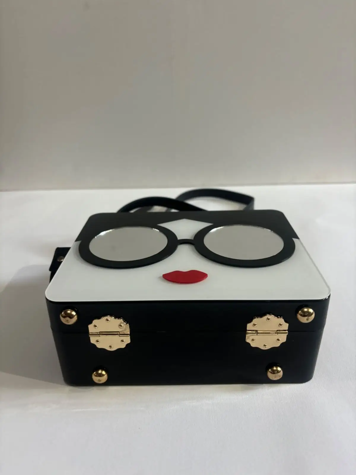 Novelty Face Design Acrylic Box Bag