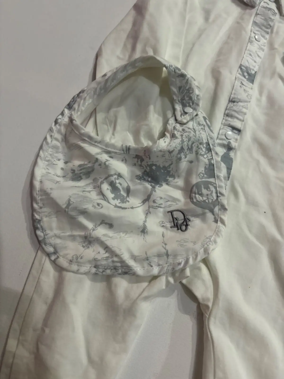 Dior Baby White Butterfly Print Top